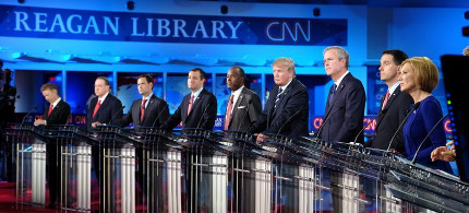 CNN Republican Debate, at Ronald Reagan Presidential Library in Simi Valley, California, September 16. (photo: CNN)