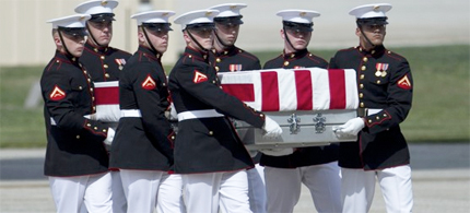 Glen Doherty's casket at his funeral on September 19th, 2012. (photo: Washington Post)